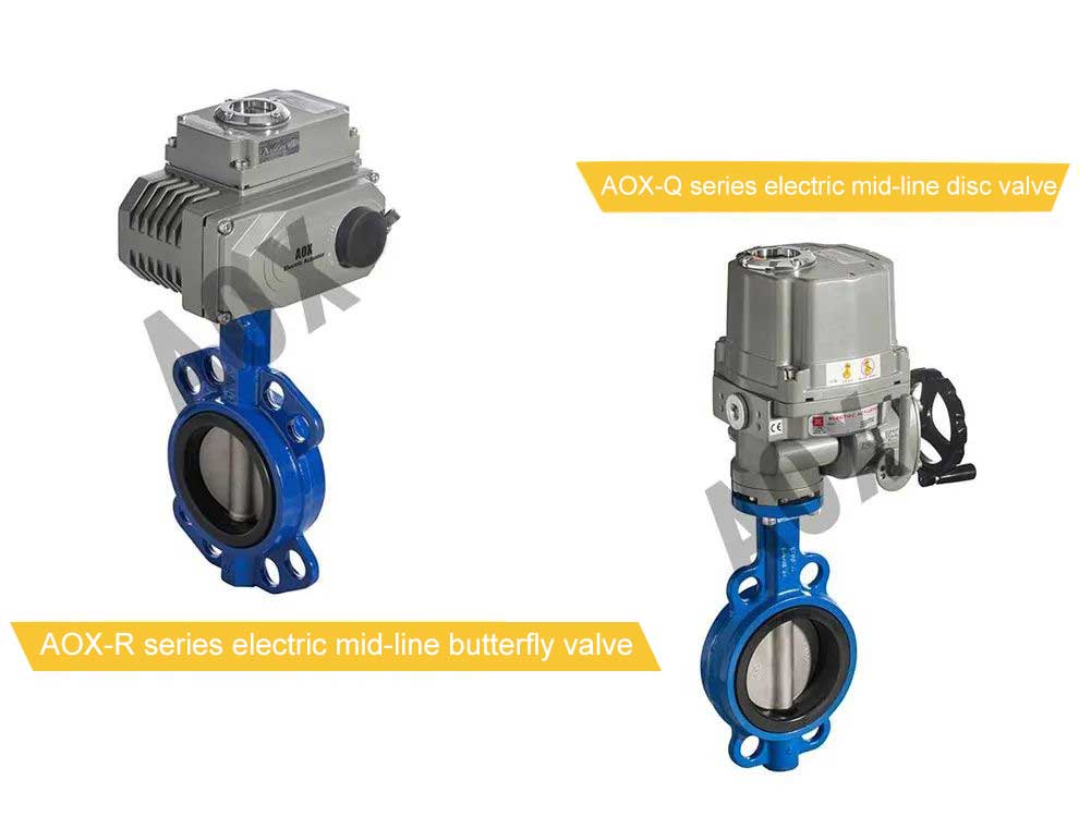 Válvula borboleta AOX-Electric centerline